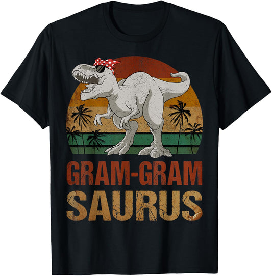 Dinosaur Gram-Gram Saurus Vintage Mother's Day T-Shirt