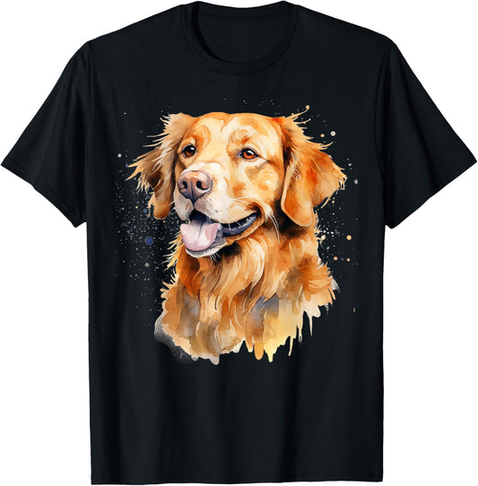Watercolor Golden Retriever T-Shirt