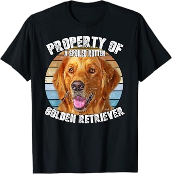 Golden Retriever Owner Lover Funny Retro Property Of T-Shirt