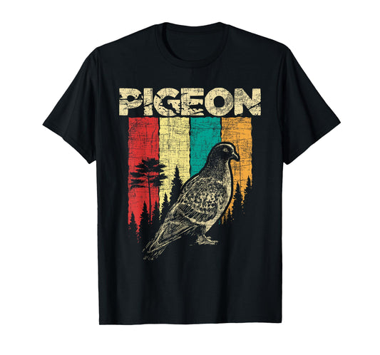 Retro Pigeon Racing - Birdwatching Bird Lover Ornithologist T-Shirt