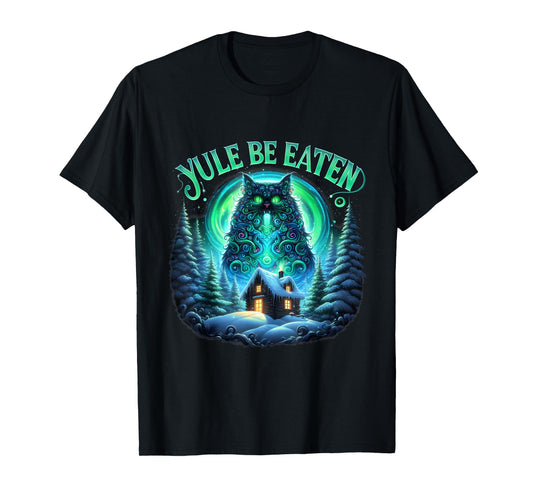 Christmas Cat Yule Be Eaten Yule Jolakotturinn Icelandic T-Shirt for Men Women Kids