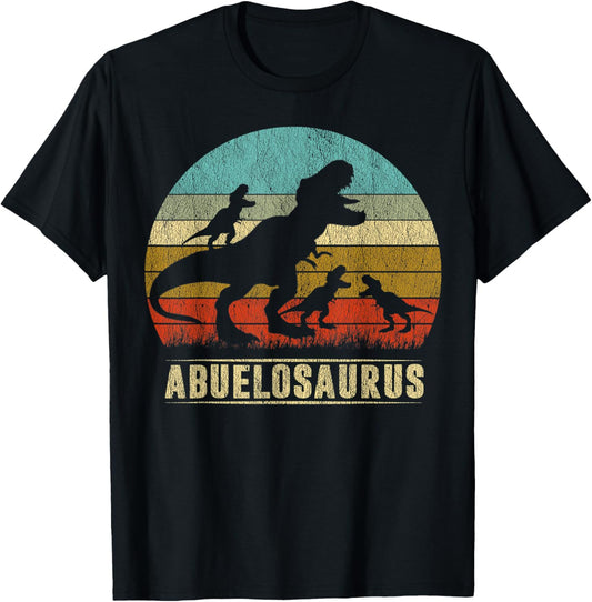 Abuelo saurus T Rex Dinosaur 3 three Kids Matching Family T-Shirt