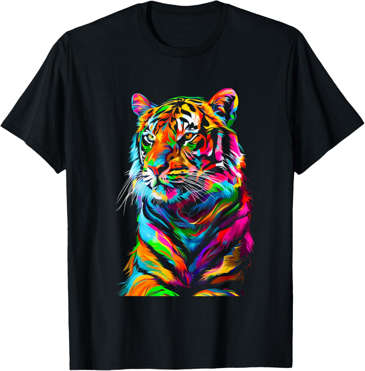 Colorful Tiger, Spirit Animal, Graphic Design, Rainbow Tiger T-Shirt