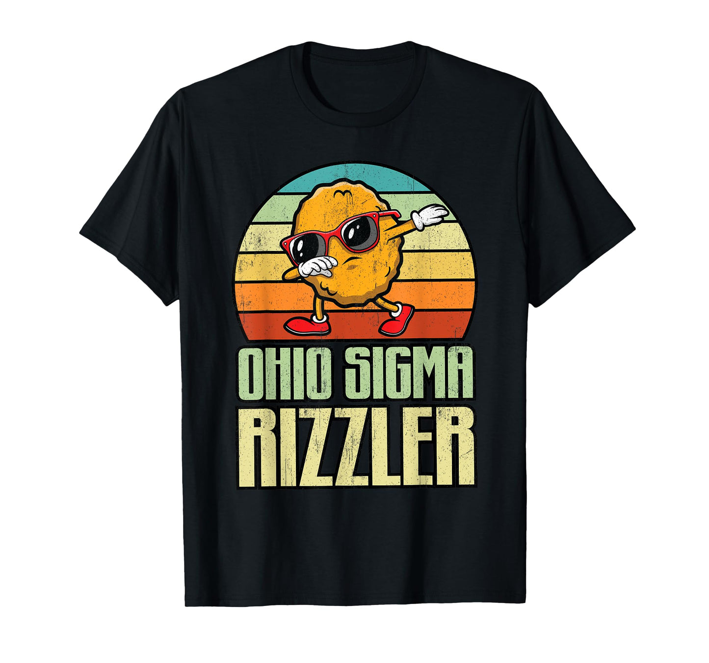 Ohio Sigma Rizzler Chicken Nugget Funny Food Rizz Meme Lover T-Shirt