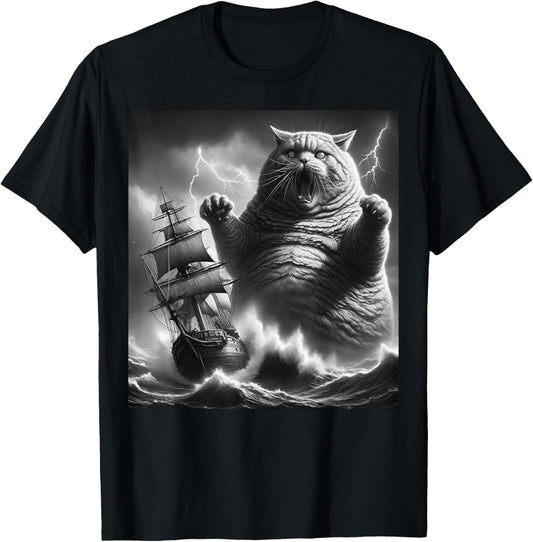 Funny Cat Sea Monster Kraken Ocean Cryptid Animal Lovers T-Shirt