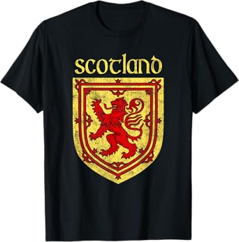 Scottish Rampant Lion T-Shirt Scotland Coat of Arms Shirts T-Shirt