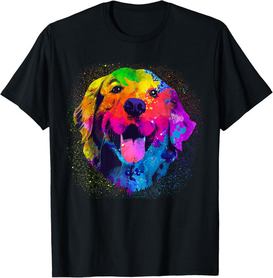 Golden Retriever Art For Men Women Golden Retriever Lover T-Shirt