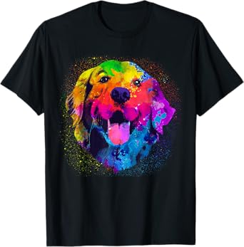 Golden Retriever Art For Men Women Golden Retriever Lover T-Shirt