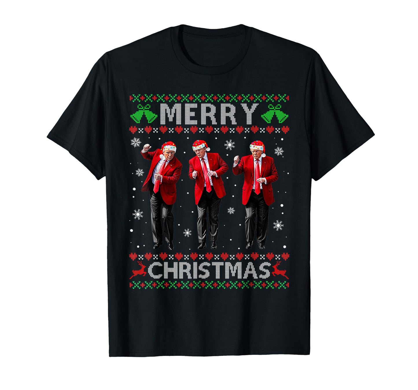 Funny Trump Dance Merry Christmas Ugly Xmas Sweater Pajamas T-Shirt