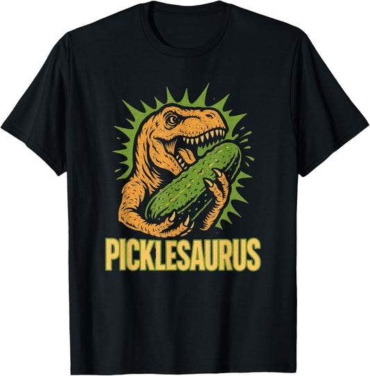 Picklesaurus Dino Meme Funny Dinosaur Pickle Pun T-Shirt