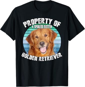 Golden Retriever Retro Property Of T-Shirt