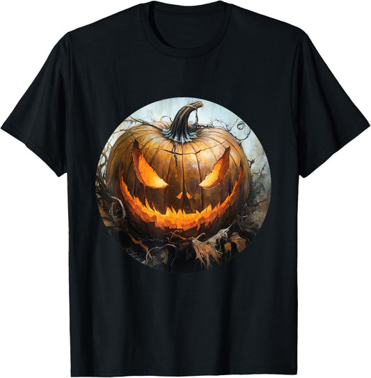 Life Is Really Good Scary Pumpkin Jack O Lantern Halloween T-Shirt