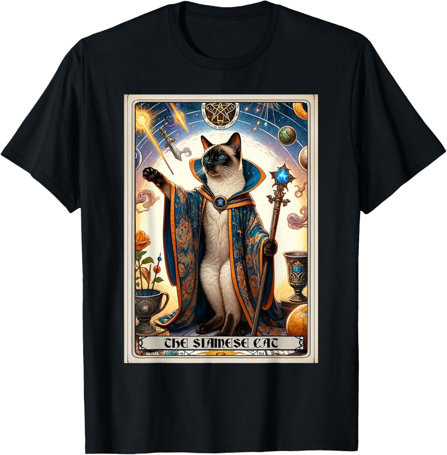 The Siamese Cat Tarot Card Cat T-Shirt