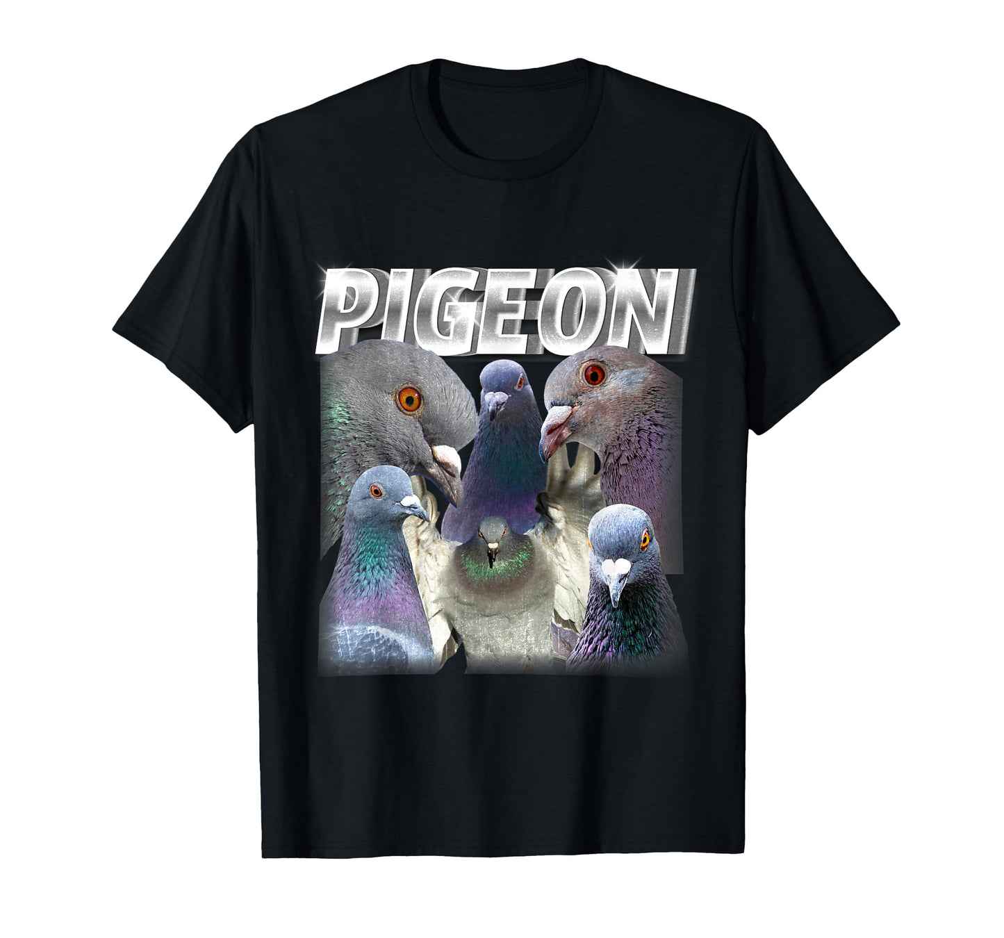 Funny Cute Pigeon Bootleg Rap Vintage Cool Bird 90s 2000s T-Shirt