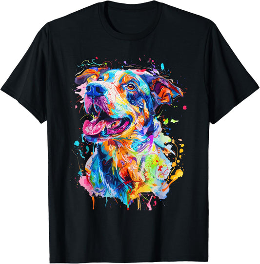 Catahoula Lovers Pop Art Colorful Catahoula Leopard Dog T-Shirt