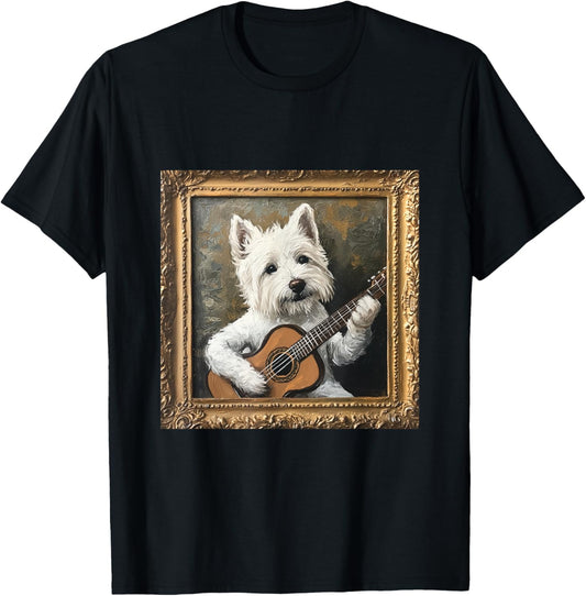 Westie Guitar Dog T-Shirt