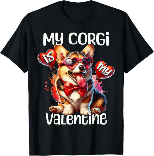 My Corgi Is My Valentines Day Corgi T-Shirt