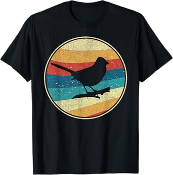 Vintage Eastern Towhee 80s 90s Retro Distressed Bird Nerds T-Shirt