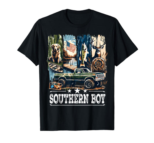 Duck Hunting Lab Dog Mallard Retriever Local Southern Boy T-Shirt