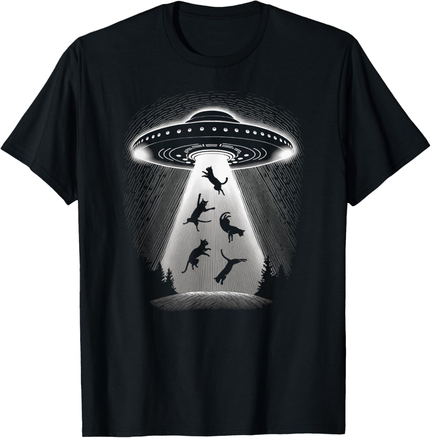 UFO Captures Kitty Cats The Only Intelligent Earth Life T-Shirt