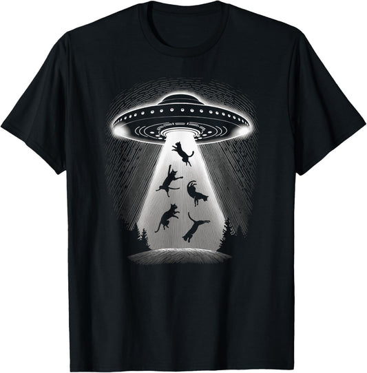 UFO Captures Kitty Cats The Only Intelligent Earth Life T-Shirt