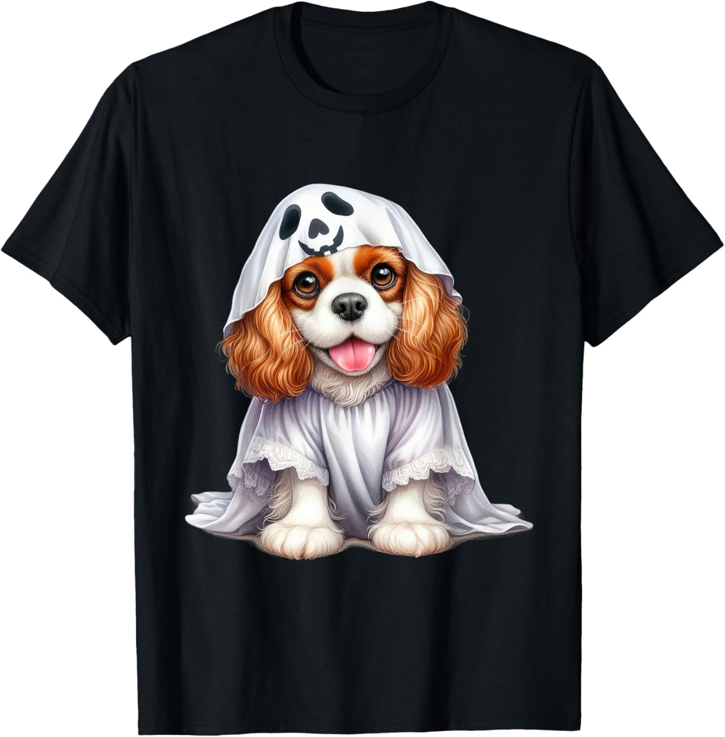 Funny Ghost Cavalier King Charles Spaniel Dog Lover T-Shirt