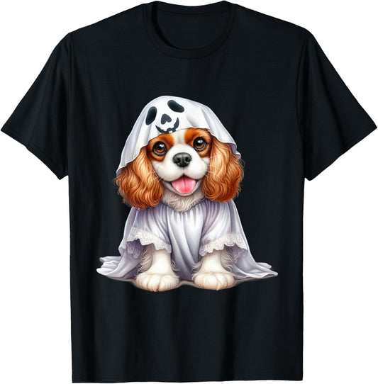 Funny Ghost Cavalier King Charles Spaniel Dog Lover T-Shirt