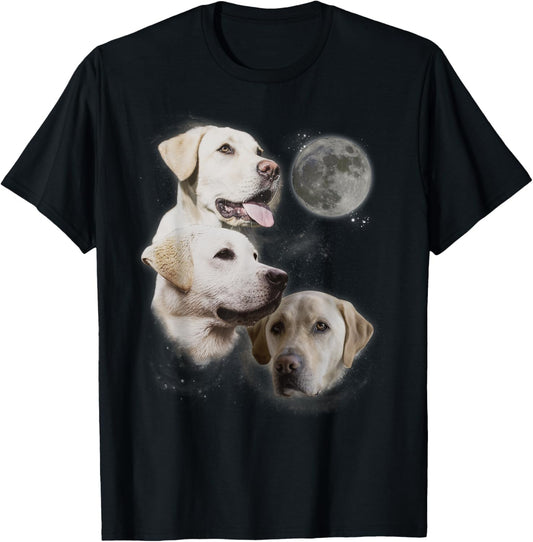 Howling at the Moon Shirt - Funny Yellow Labrador Retriever T-Shirt