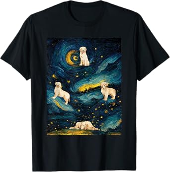 Starry Night Golden Retriever Dog - Canine Lover Pet Owner Men Women Girls Kids T-Shirt