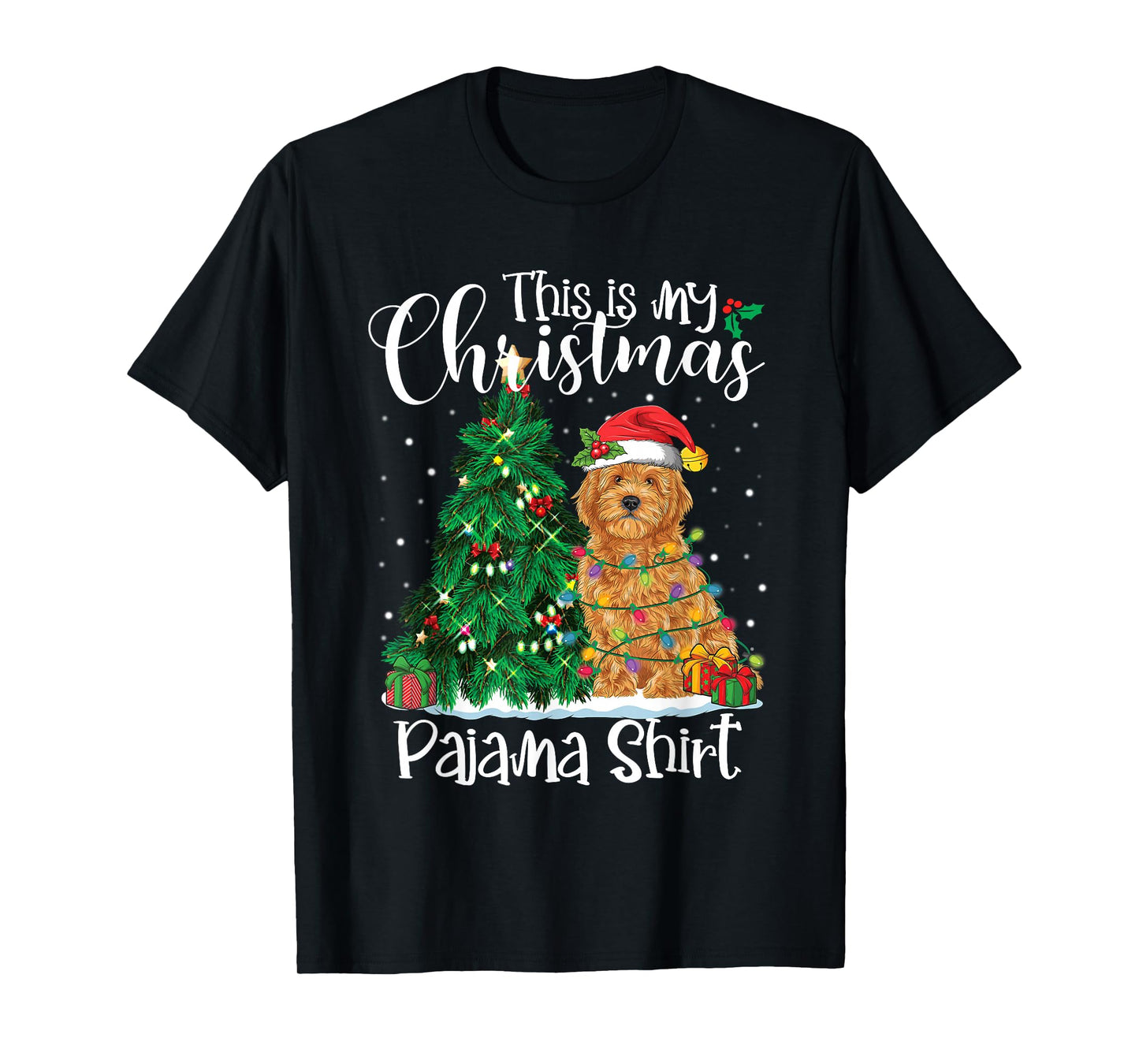 This Is My Christmas Pajama Shirt Goldendoodle Lover Dog T-Shirt