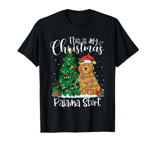 This Is My Christmas Pajama Shirt Goldendoodle Lover Dog T-Shirt