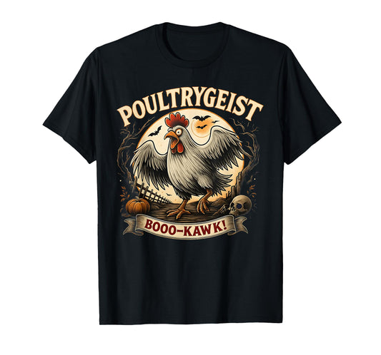 Funny Chicken Halloween Spooky Chicken Poultrygeist Parade T-Shirt