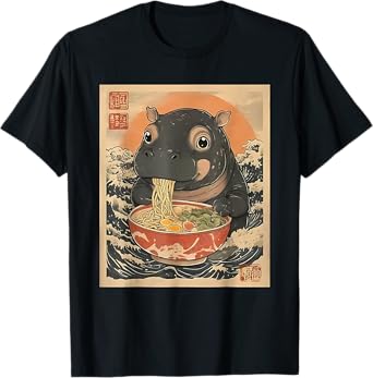 hippo eating ramen T-Shirt