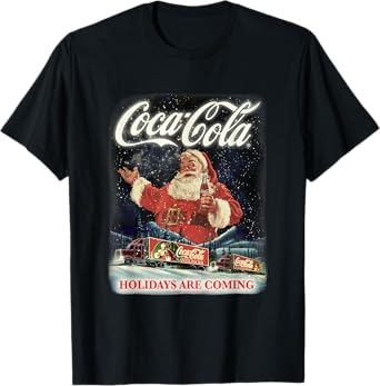 Coca Cola Santa Holidays Are Coming Christmas T-Shirt