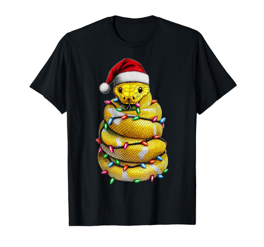 Ball Python Snake Christmas Hat Xmas T-Shirt