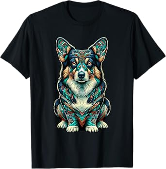 Mandala Art Pembroke Welsh Corgi Corgis T-Shirt