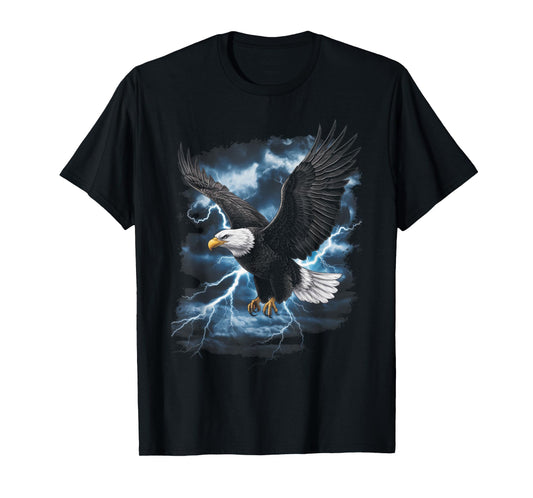 Bald eagle Bird Nature Usa Lightning T-Shirt
