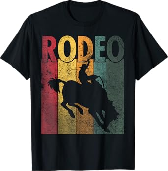 Rodeo Retro Style Cowboy Horse Riding Vintage Men Women T-Shirt