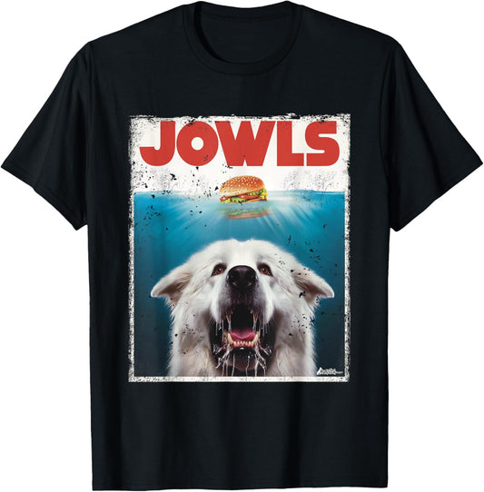Funny Great Pyrenees Jowls Burger, Gentle Giant Cute Dog Mom T-Shirt