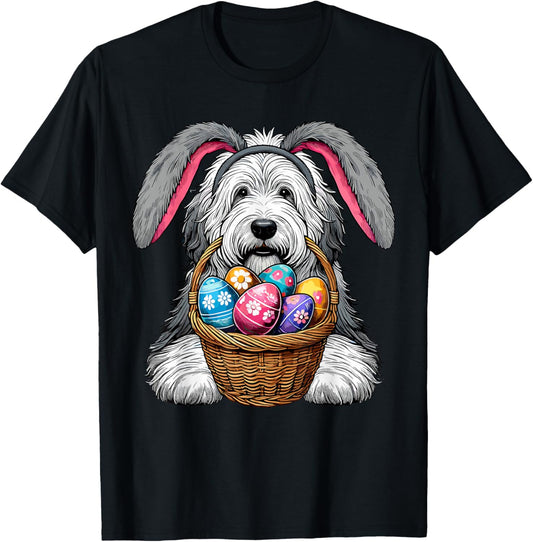 Easter Old English Sheepdog Dog Bunny Rabbit Ears Dog Lover T-Shirt
