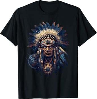 Native American Indian Headdress Traditional Art Men Women T-Shirt