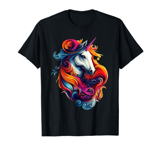 Unicorn Wildlife Unicornlover Nature Colorful Unicorn T-Shirt