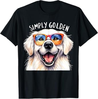 Simply Golden Retriever Mom Women Men Funny Dog Puppy Love T-Shirt