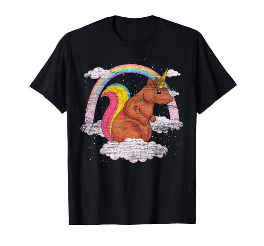 Fantasy Animal Rainbow Squirrelcorn Squirrel Unicorn T-Shirt