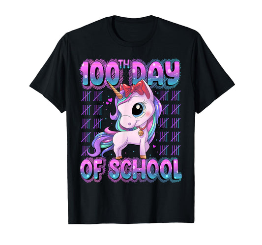 100 Days Of School Shirt Unicorn 100 Days Smarter 100th Day T-Shirt