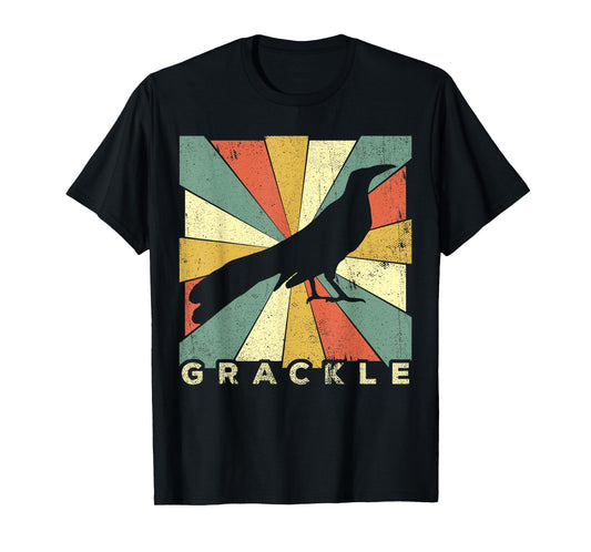 Vintage Grackle Bird Lover Retro Style Animal T-Shirt