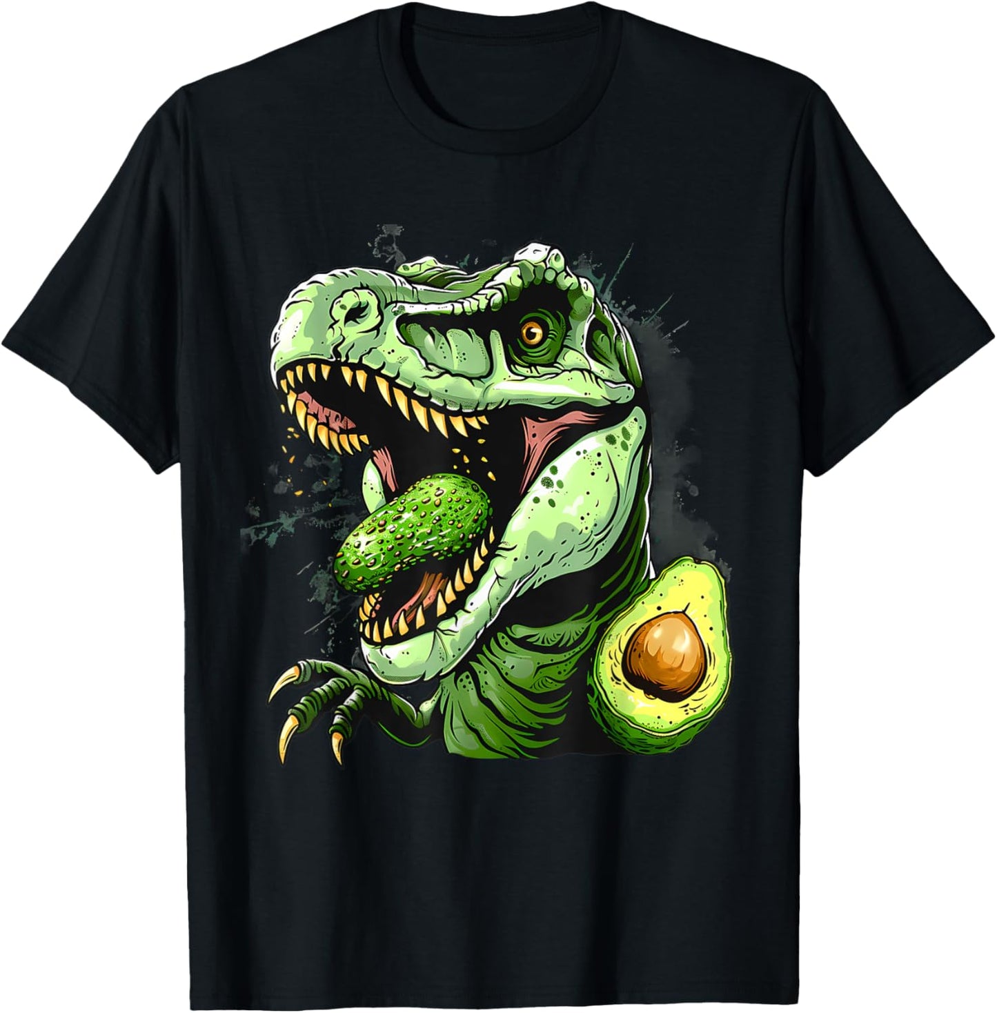 Avocado T-Rex Portrait Artwork Avocado Lover T-Rex Print T-Shirt