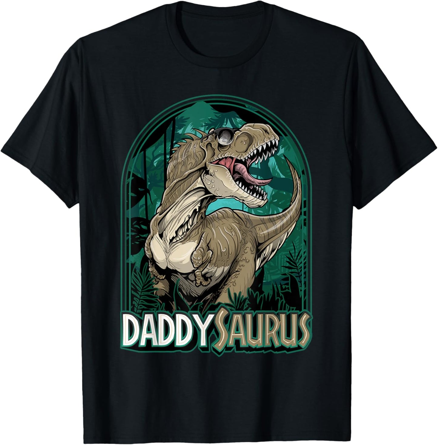 Daddysaurus T Rex Funny Dad Matching Dinosaur Birthday Party T-Shirt