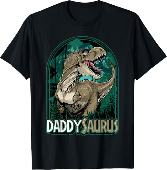 Daddysaurus T Rex Funny Dad Matching Dinosaur Birthday Party T-Shirt