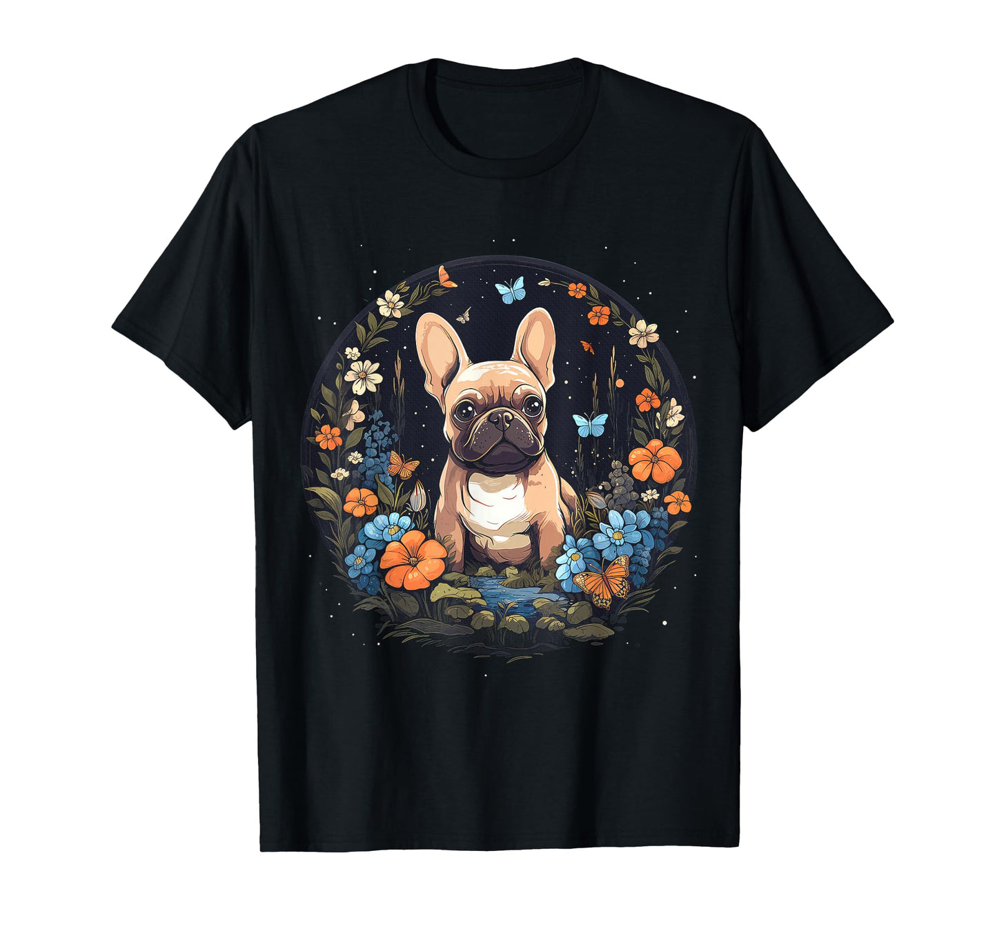 French Bulldog Mom Dog Lover Floral Dog Owner Women T-Shirt